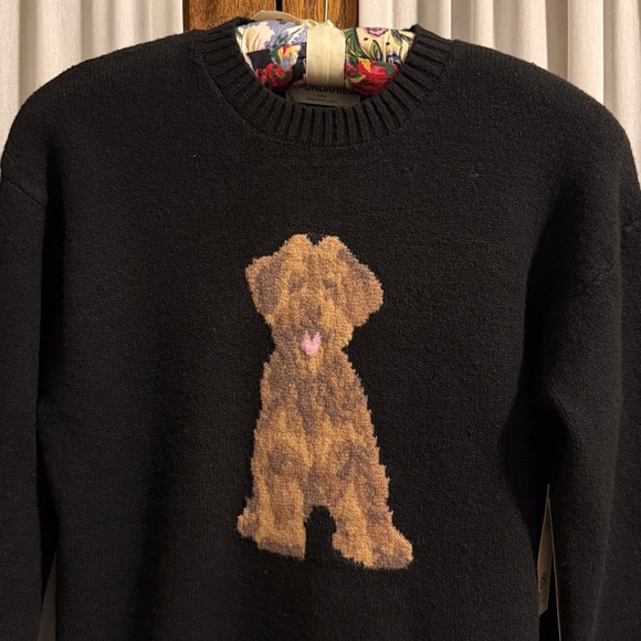No Boundaries Black Puppy Dog Crewneck Sweater - Picture 5 of 13